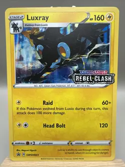 Luxray SWSH023 Rebel Clash Prerelease Promo - Holo Rare Pokemon Card NM - Image 1
