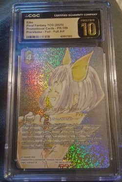 2025 Final Fantasy Promotional Cards #PR-189 Eiko CGC 10 Pre Release Foil FA - Image 1