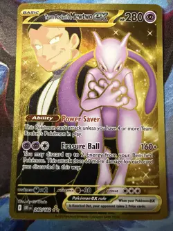 Pokemon Mewtwo EX Hyper Rare Card Team Rockets 240/182 Destined Rivals - Image 1