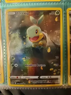 Crown Zenith Turtwig Galarian Gallery Ultra Rare Full Art Holo Card #GG31/GG70 - Image 1