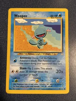WOOPER - Neo Genesis Set - 82/111 - Common - Pokemon Card - Unlimited - NM - Image 1