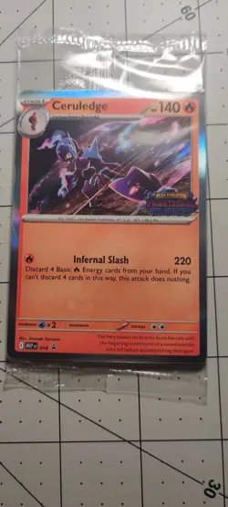 Pokemon Phantasmal Flames Prerelease Staff Promo Cards Sealed Set of 4 Sealed - Image 1