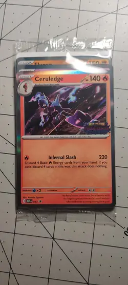 Pokemon Phantasmal Flames Prerelease Staff Promo Cards Sealed Set of 4 Sealed - Image 3