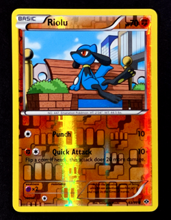 2012 Pokemon RIOLU Next Destinies REVERSE HOLO Foil Black & White Set Card 63/99 - Image 2
