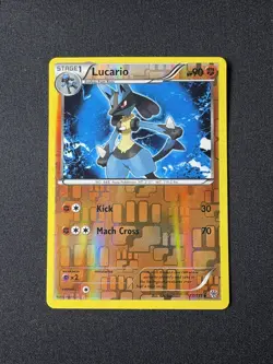 Lucario - 77/135 - Pokemon Plasma Storm Black & White Reverse Holo Rare Card NM - Image 1