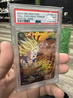 Dragon Ball Super Card Game Cell Explosive Terror SPR BT26-111 GEM MT PSA 10 - Image 1