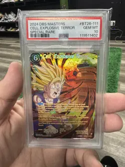 Dragon Ball Super Card Game Cell Explosive Terror SPR BT26-111 GEM MT PSA 10 - Image 2
