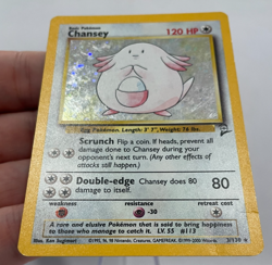 Pokemon Chansey #3 Holo Base Set 2 [Read] Vintage - Nice Binder Card! - Image 3