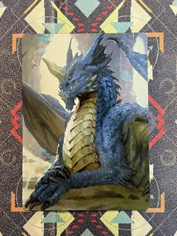 MTG Commander Legends: Battle for Baldur's Gate Young Blue Dragon Art Card NM/M - Image 1