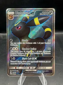 Pokemon TCG Umbreon GX Full Art Holo Card 142/149 Sun and Moon Base Set NM - Image 1