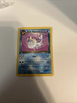 French Pokemon Card Aquali Obscur 1st Edition 45/82 (Dark Vaporeon) LP-MP - Image 3