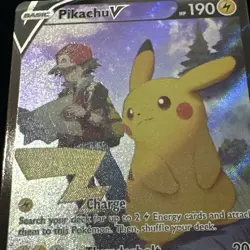 Pokemon TCG Pikachu v TG16/TG30 Lost Origin 2022 Full Art Holo Ultra Rare Card - Image 5