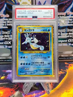 PSA 10 Gem Mint Kingdra #230 Neo Genesis JAPANESE Holo Pokemon Card - Image 1