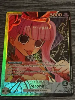 One Piece Card Game Perona OP06-021 Leader Alt Art Foil Wings of the Captain NM - Image 1