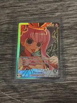 One Piece Card Game Perona OP06-021 Leader Alt Art Foil Wings of the Captain NM - Image 2