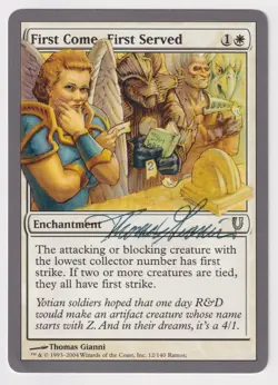 Signed First Come, First Served Proof HP Unhinged Artist Thomas Gianni MTG AP! - Image 1