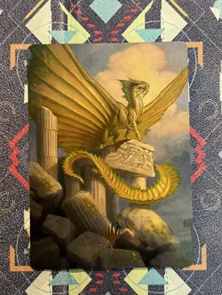 MTG COMMANDER LEGENDS BATTLE BALDURS GATE ART SERIES ANCIENT GOLD DRAGON - Image 1