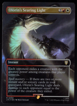 Olorin's Searing Light 0503 Borderless Rare Foil Lord of the Rings MTG Near Mint - Image 1
