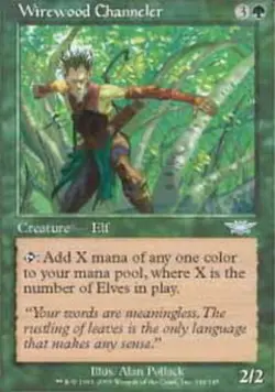 MTG Wirewood Channeler, Legions, Heavily Played, English - Image 1
