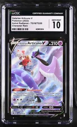 Pokemon Astral Radiance Galarian ARTICUNO V TG16/TG30 CGC Graded 10 GEM MINT - Image 1