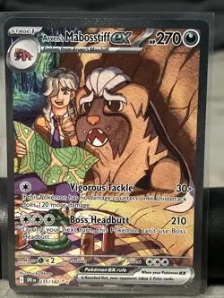Pokemon TCG Arven's Mabosstiff EX #235/182 Sv10: Destined Rivals - Image 1