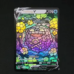 Pokemon Koffing Stain Glass Custom Made Fan Art Holo - Image 1
