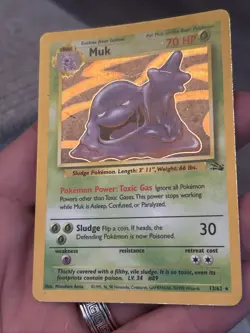 Pokemon TCG Muk 13/62 Fossil 1999 Holo Rare- MP #2 - Image 2