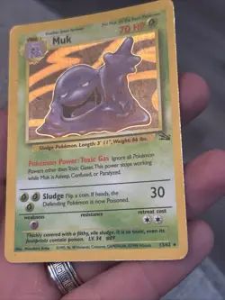 Pokemon TCG Muk 13/62 Fossil 1999 Holo Rare- MP #2 - Image 3