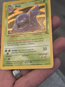 Pokemon TCG Muk 13/62 Fossil 1999 Holo Rare- MP #2 - Image 4
