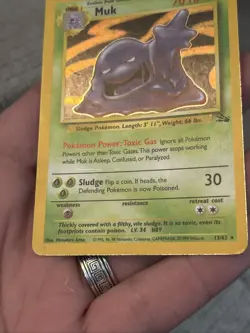 Pokemon TCG Muk 13/62 Fossil 1999 Holo Rare- MP #2 - Image 5