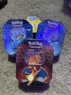Pokemon TCG: Hidden Fates Tin Sealed 3 Gyarados And 1 Charizard 820650804816 - Image 1