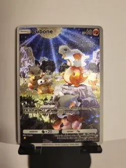 Pokemon Cubone Pocket TCG Custom Made Fan Art Holo With Texture - Image 1