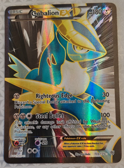 Cobalion-EX - 133/135 - Full Art Ultra Rare NM, English Pokemon Plasma Storm - Image 1