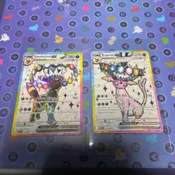 Pokemon Umbreon ex 176 LP and Espeon ex 175 NM Prismatic Evolutions Promo.READ - Image 1