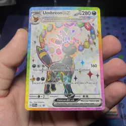 Pokemon Umbreon ex 176 LP and Espeon ex 175 NM Prismatic Evolutions Promo.READ - Image 4