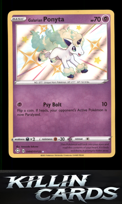 Galarian Ponyta SV047/SV122 Pokemon Shiny Holo Rare Shining Fates: Shiny Vault C - Image 1