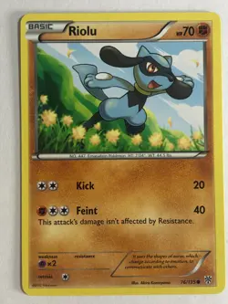 Pokemon TCG Plasma Storm Riolu 76/135 Near Mint - Image 1