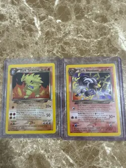 Neo Destiny Dark Tyranitar 11/105 & Dark Houndoom 7/105 Holo Pokemon MP - Image 1