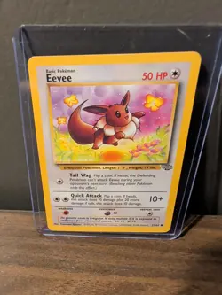 Pokemon Eevee 51/64 Jungle Unlimited Regular English Common Basic 50 HP TCG - Image 1
