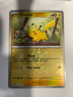 Pikachu 025/165 Scarlet & Violet 151 Pokemon Reverse Holo Foil Rare - Image 1
