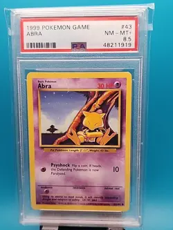 Pokemon Abra base set 1999 43 psa 8.5 - Image 1