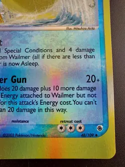 Pokemon TCG Wailmer EX Ruby & Sapphire 48/109 Reverse Holo Uncommon NM-M - Image 4