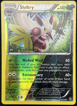Pokemon TCG Shiftry Holo Rare Reverse Holo XY Steam Siege 11/114 LP - Image 1