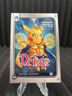 Dr. Fate (Pikachu) #125 Glitter Holo - Heros & Villains Flash Edition Pokemon - Image 1