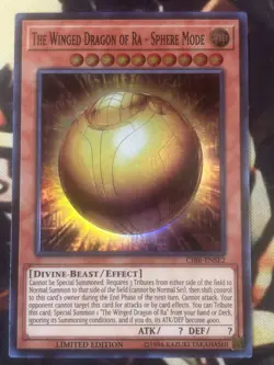 Yugioh: The Winged Dragon of Ra - Sphere Mode - CIBR-ENSE2 Super Rare Limited LP - Image 1