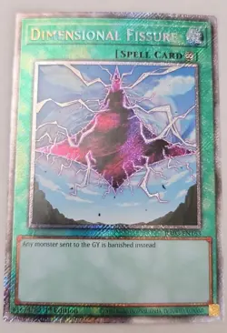 Yugioh! Dimensional Fissure RA03-EN163 Quarter Century Secret Rare + platinum - Image 4