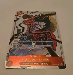 Monkey D Luffy ST01-012 3rd Anniversary Winner Promo One Piece New In Hand - Image 4