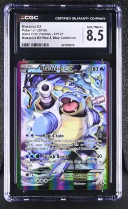 CGC 8.5 Blastoise EX 2016 Black Star Promos XY122 Pokemon Card - Image 1