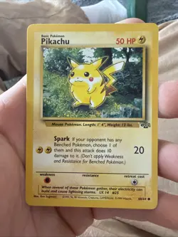 Pokemon Card Pikachu Jungle 60/64 WOTC Card Unlimited LP - Image 1