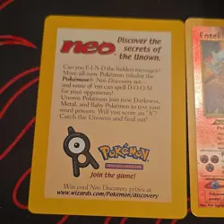 Pokemon TCG Entei 34/53 Wotc Promo Reverse Holo Card Basic 80HP English - Image 2